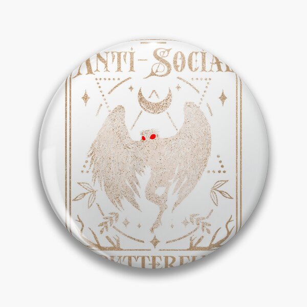 Item preview, Mothman Tarot Card Antisocial Butterfly Cryptid Red Eyed T-Shirt designed and sold by Offhand.