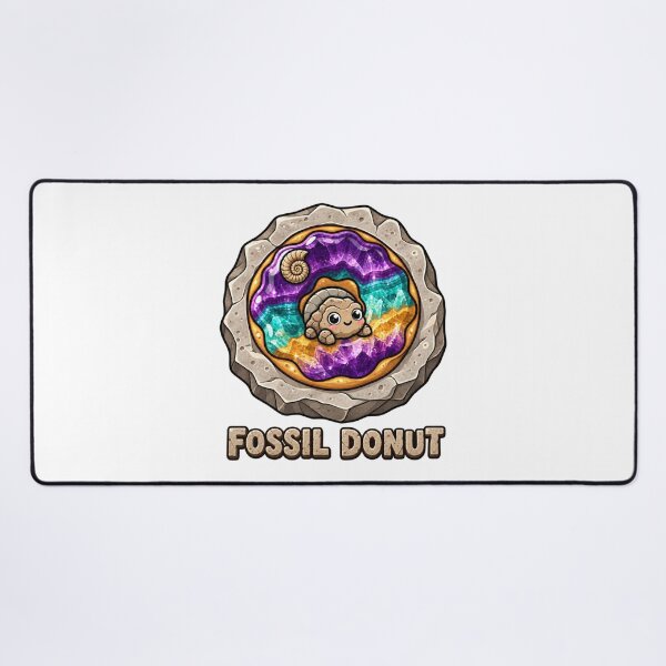 Item preview, Fossil Donut Cute Ammonite Geode Crystal Kawaii Fossil Collector Geology Rock Lover Gift designed and sold by MrDev.