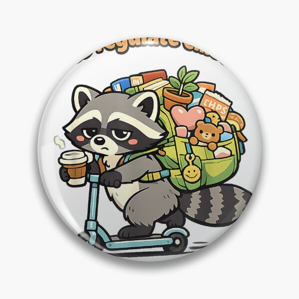 Item preview, Off to Regulate Emotions Funny Raccoon Scooter Humor T-Shirt designed and sold by Fester's Designs.