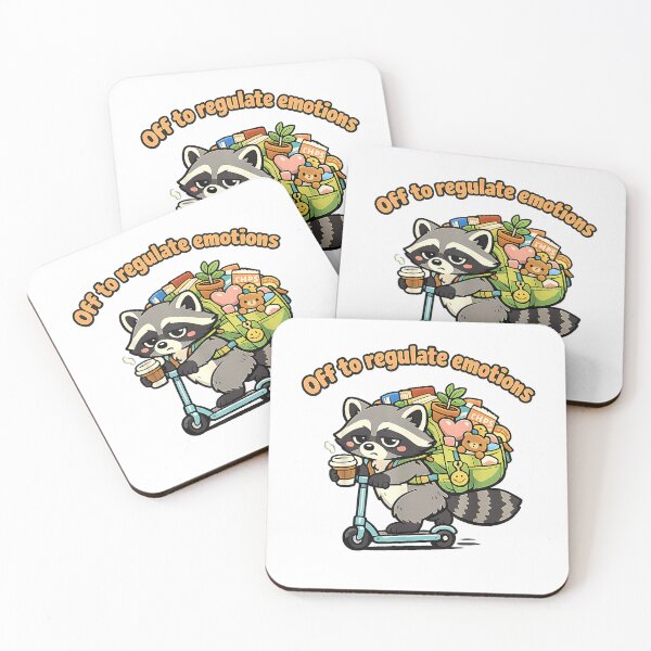 Item preview, Off to Regulate Emotions Funny Raccoon Scooter Humor T-Shirt designed and sold by Fester's Designs.