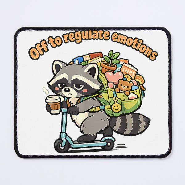Item preview, Off to Regulate Emotions Funny Raccoon Scooter Humor T-Shirt designed and sold by Fester's Designs.