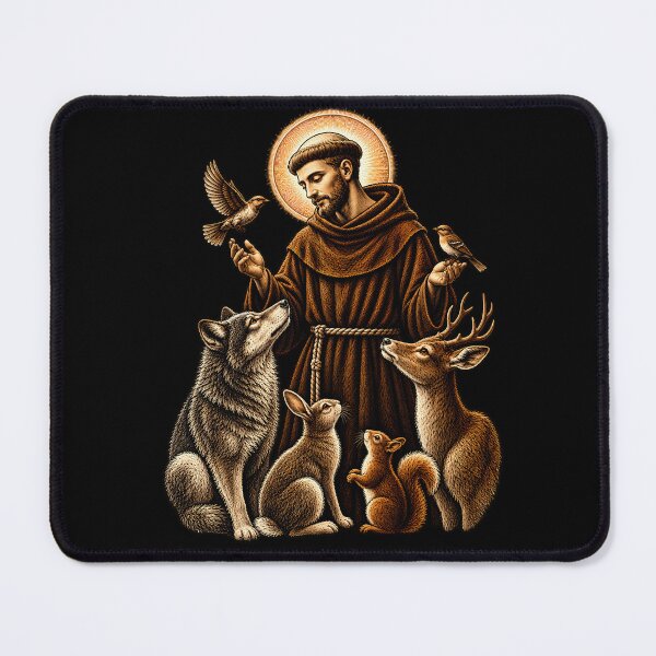 Item preview, Saint Francis Of Assisi With Animals – Christian Catholic Faith Religious Art Design designed and sold by PosiMCreations.