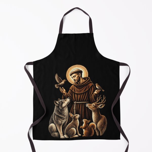 Item preview, Saint Francis Of Assisi With Animals – Christian Catholic Faith Religious Art Design designed and sold by PosiMCreations.