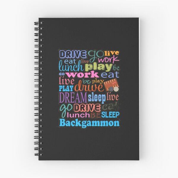 Item preview, Backgammon Life Play Drive Eat Work Dream Colorful Typography designed and sold by javorpnmut.
