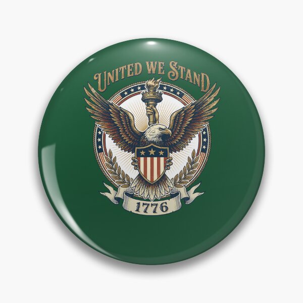 Item preview, United We Stand - Vintage Eagle  Torch Emblem 544 designed and sold by GriffithGarde.