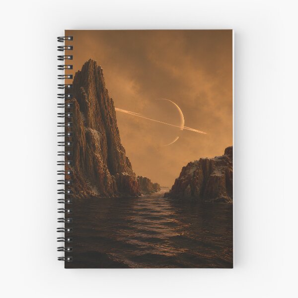 Item preview, Saturn as Seen from Titan | Scientific Update of Chesley Bonestell Space Art designed and sold by Extravanganzza.