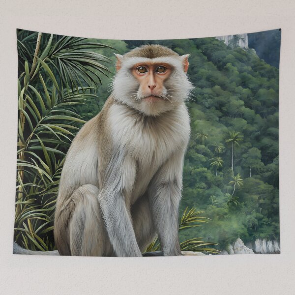 Item preview, WELL, LOOK WHO’S HERE | Crab-eating macaque designed and sold by TAMAJAD.