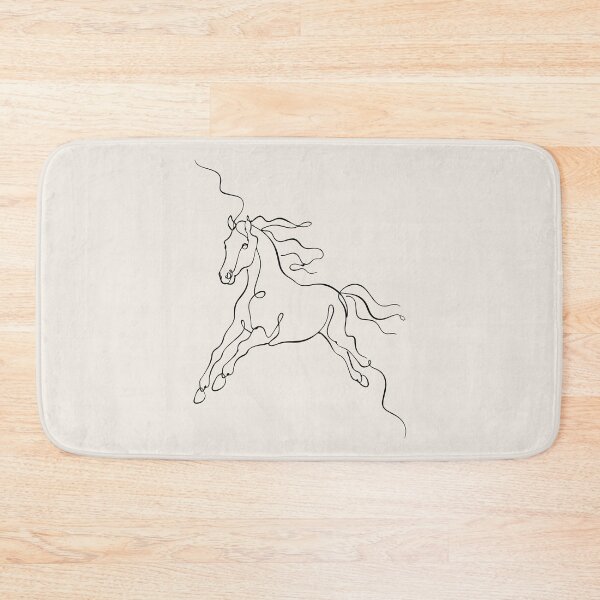 Item preview, Running Horse Outline One Line Art Drawing designed and sold by FemmePod.