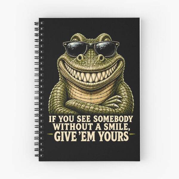Item preview, If You See Somebody Without A Smile Give Em Yours – Funny Alligator Smile Quote Design designed and sold by PosiMCreations.