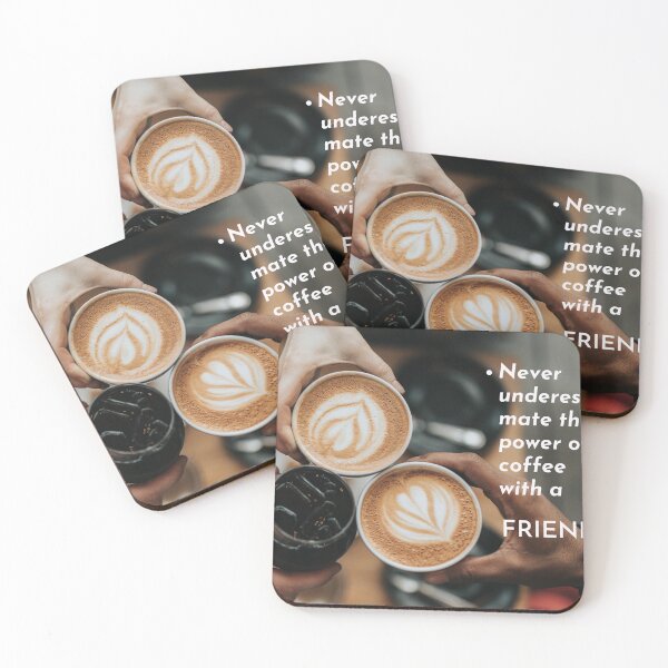 Item preview, Never under estimate the power of coffee with a friend  designed and sold by Fana25.