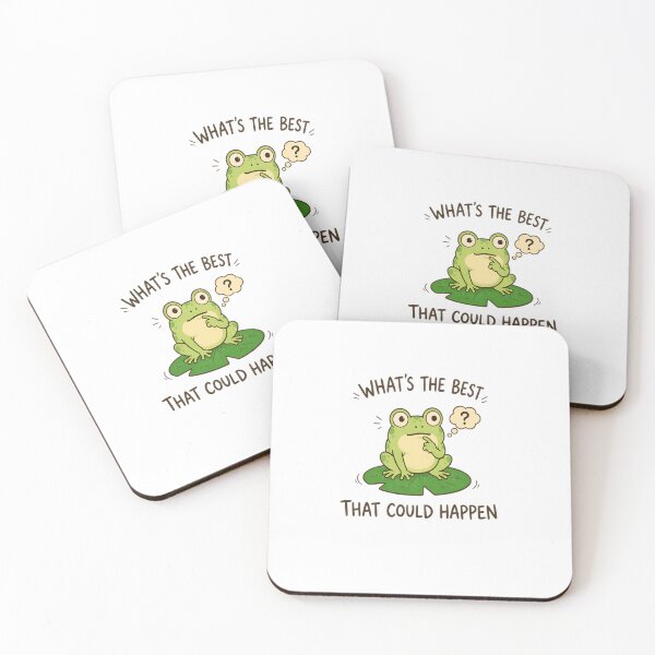 Item preview, Frog What's The Best That Could Happen Funny Frog designed and sold by PaletteArc.