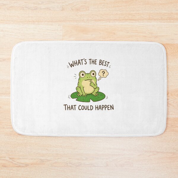 Item preview, Frog What's The Best That Could Happen Funny Frog designed and sold by PaletteArc.