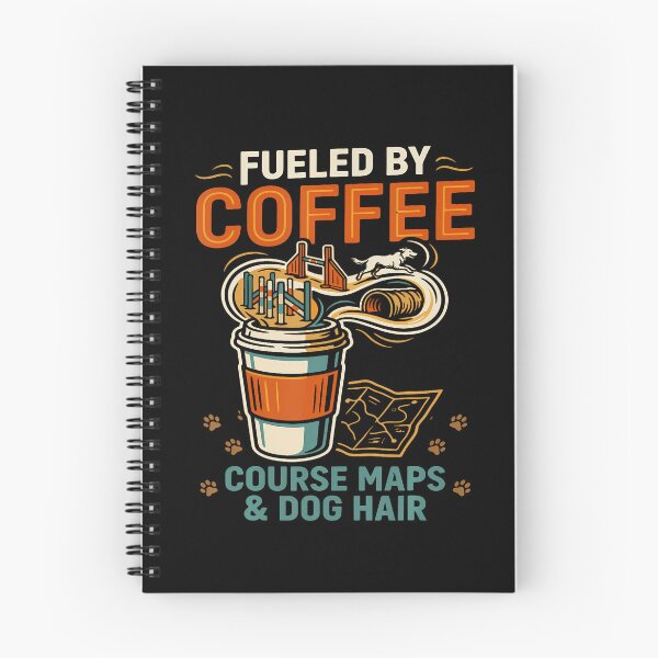 Item preview, Fueled By Coffee Course Maps & Dog Hair designed and sold by Eat-Apples.