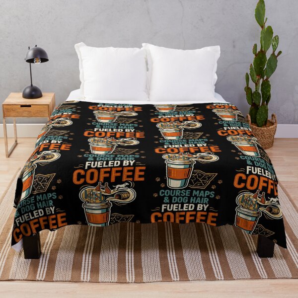 Item preview, Fueled By Coffee Course Maps & Dog Hair designed and sold by Eat-Apples.