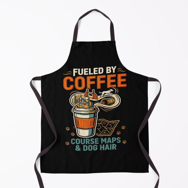 Item preview, Fueled By Coffee Course Maps & Dog Hair designed and sold by Eat-Apples.