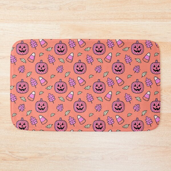 Item preview, Soft Peach Halloween Pattern designed and sold by MZS Studio.