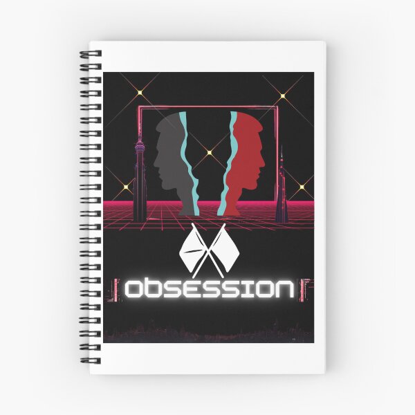 Item preview, EXO Obsession Dual Silhouette Retro Synthwave Kpop Graphic designed and sold by Gameshalah's Designs Hub.