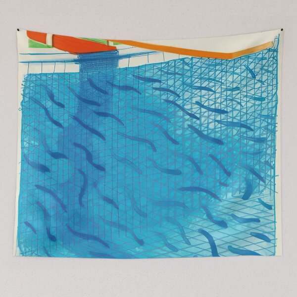 Item preview,  Pool Made With Paper And Blue Ink For Book - Signed Print by David Hockney undefined - MyArtBroker designed and sold by LILLIANSTRANGEy.