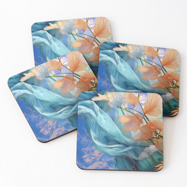Item preview, Flowers, Fabric and Gilded Sky designed and sold by Katherine Anne Michelle Minerva.