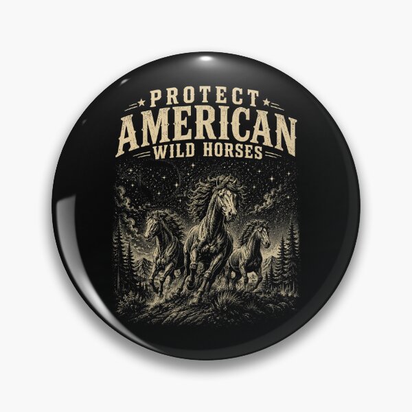 Item preview, Protect American Wild Horses Vintage Artwork designed and sold by nryum.