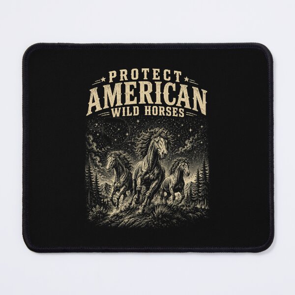 Item preview, Protect American Wild Horses Vintage Artwork designed and sold by nryum.