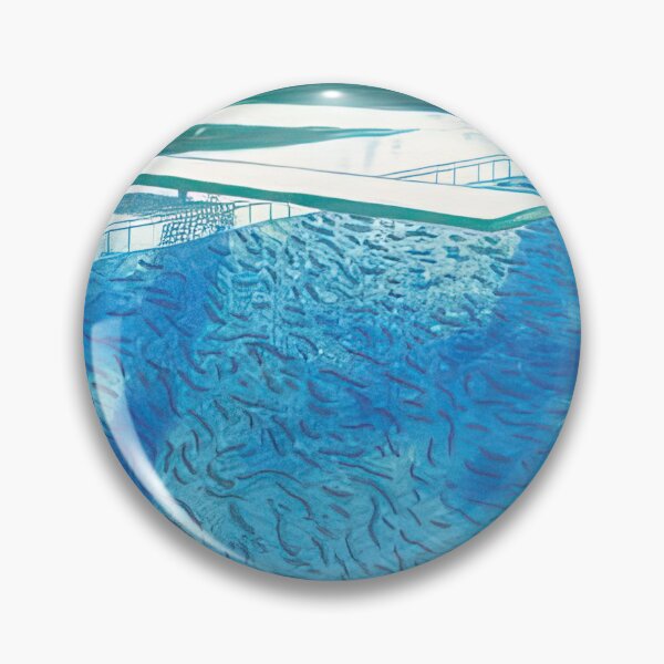 Item preview,  Lithograph Of Water Made Of Thick And Thin Lines, A Green Wash, A Light Blue Wash, And A Dark Blue Wash - Signed Print by David Hockney undefinedr designed and sold by LILLIANSTRANGEy.