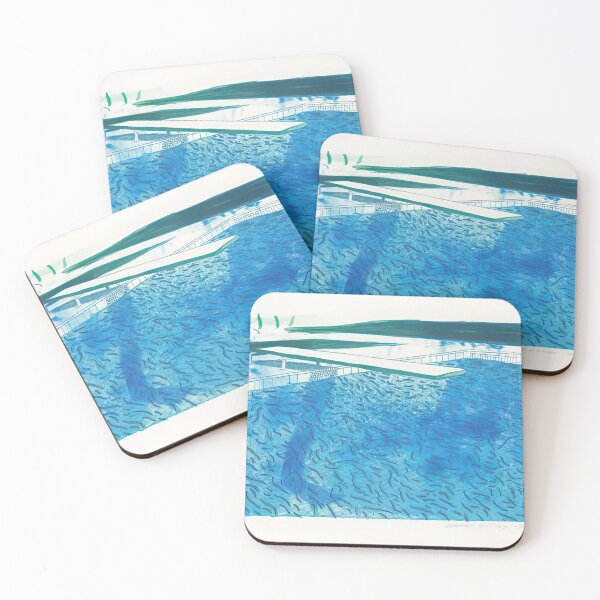 Item preview,  Lithograph Of Water Made Of Thick And Thin Lines, A Green Wash, A Light Blue Wash, And A Dark Blue Wash - Signed Print by David Hockney undefinedr designed and sold by LILLIANSTRANGEy.
