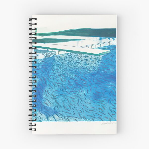 Item preview,  Lithograph Of Water Made Of Thick And Thin Lines, A Green Wash, A Light Blue Wash, And A Dark Blue Wash - Signed Print by David Hockney undefinedr designed and sold by LILLIANSTRANGEy.