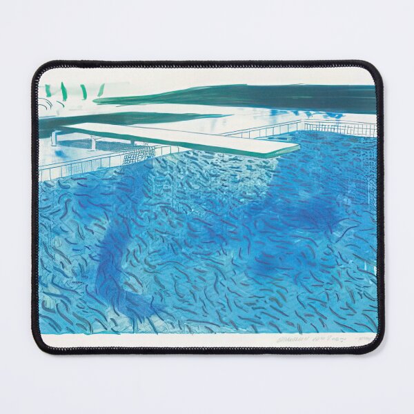 Item preview, Lithograph Of Water Made Of Thick And Thin Lines, A Green Wash, A Light Blue Wash, And A Dark Blue Wash - Signed Print by David Hockney undefinedr designed and sold by LILLIANSTRANGEy.