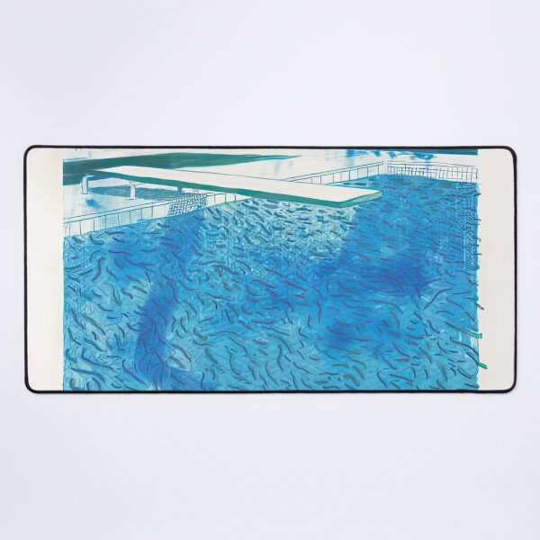 Item preview, Lithograph Of Water Made Of Thick And Thin Lines, A Green Wash, A Light Blue Wash, And A Dark Blue Wash - Signed Print by David Hockney undefinedr designed and sold by LILLIANSTRANGEy.
