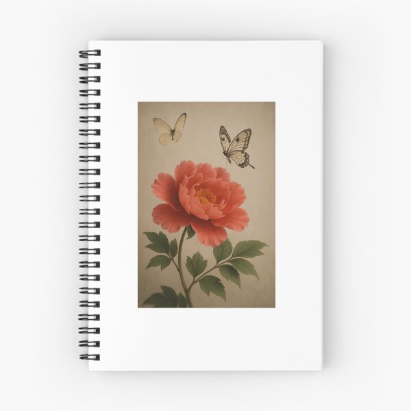 Item preview, Vintage Japanese Peony and Butterflies designed and sold by Innoshima.