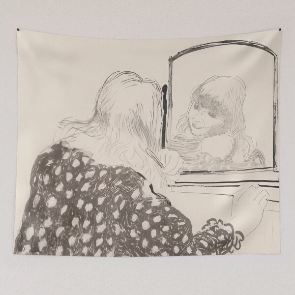 Item preview,  Ann Combing Her Hair - Signed Print by David Hockney undefinedr designed and sold by LILLIANSTRANGEy.