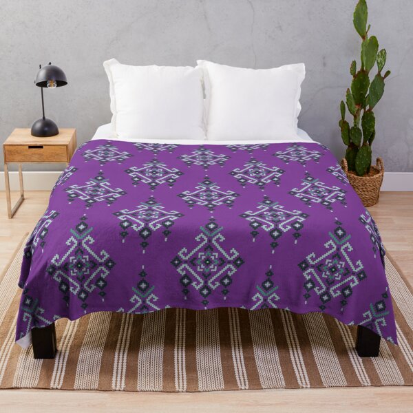 Item preview, Purple traditional ethnic geometric seamless pattern background designed and sold by PowerAntShop.
