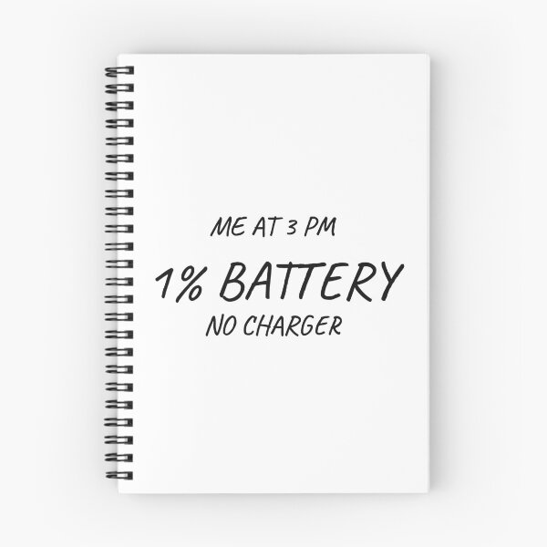 Item preview, Me At 3 PM 1% Battery No Charger Funny T-Shirt designed and sold by low battery meme design.