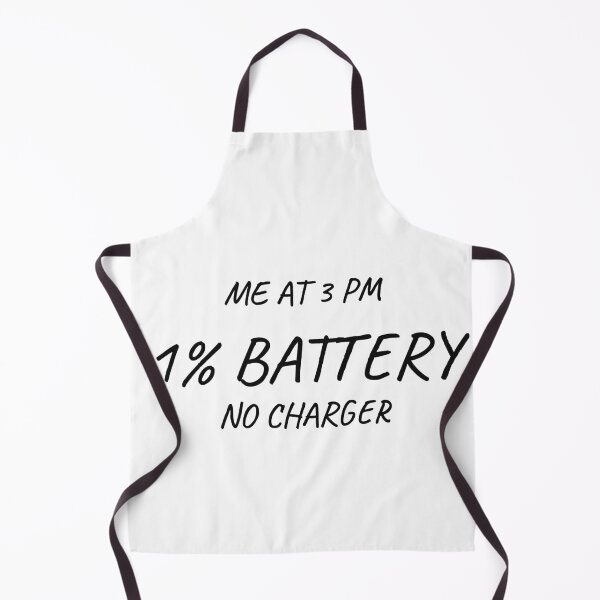 Item preview, Me At 3 PM 1% Battery No Charger Funny T-Shirt designed and sold by low battery meme design.