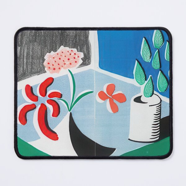 Item preview,  Red Flowers And Green Leaves, Separate, May  - Signed Print by David Hockney undefinedr designed and sold by LILLIANSTRANGEy.