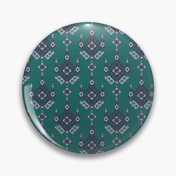 Item preview, Teal traditional ethnic geometric seamless pattern background designed and sold by PowerAntShop.