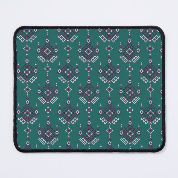 Item preview, Teal traditional ethnic geometric seamless pattern background designed and sold by PowerAntShop.