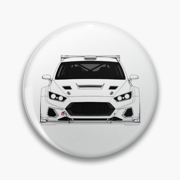 Item preview, Rally Hatch Front Minimalist Sports Car Outline Design designed and sold by Axletrace.