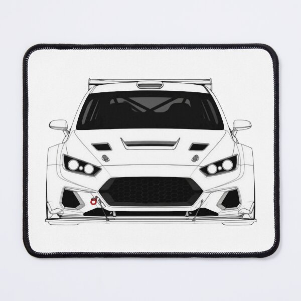 Item preview, Rally Hatch Front Minimalist Sports Car Outline Design designed and sold by Axletrace.