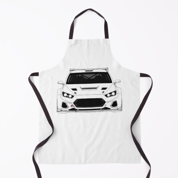 Item preview, Rally Hatch Front Minimalist Sports Car Outline Design designed and sold by Axletrace.