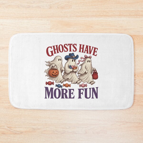 Item preview, Ghosts Have More Fun – Vintage Halloween Cute Ghost Trio Trick or Treat Candy Cowboy Ghost Retro Spooky Season designed and sold by FestivityFinds.