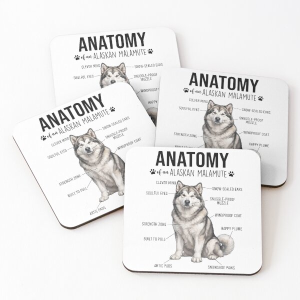 Item preview, Alaskan Malamute Anatomy Dog Lover designed and sold by dian-rody-crest.