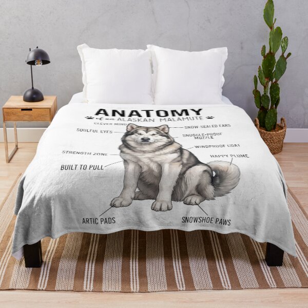 Item preview, Alaskan Malamute Anatomy Dog Lover designed and sold by dian-rody-crest.