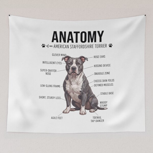 Item preview, Anatomía del American Staffordshire Terrier para amantes de los perros designed and sold by dian-rody-crest.