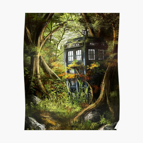 Wooden Tardis Poster