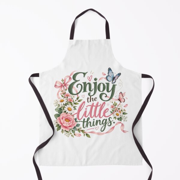 Item preview, Enjoy the Little Things Floral Watercolor Typography designed and sold by Nicha Studio.