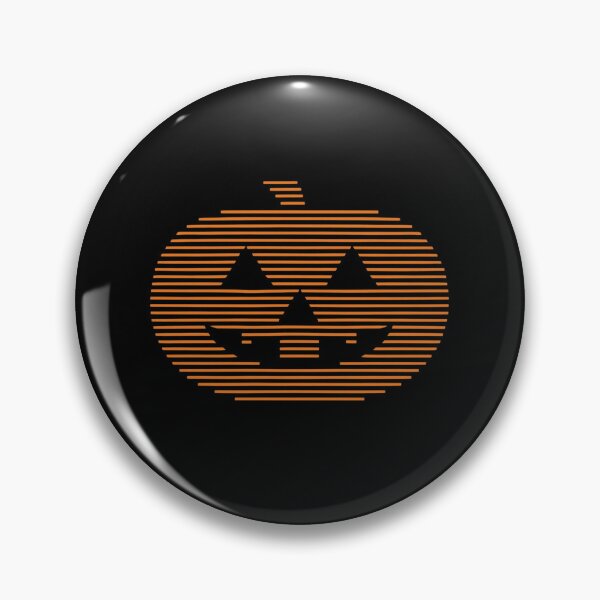 Item preview, Retro Striped Jack O Lantern – Vintage 80s Horror Scanline Pumpkin, Orange and Black Minimalist Halloween designed and sold by FestivityFinds.