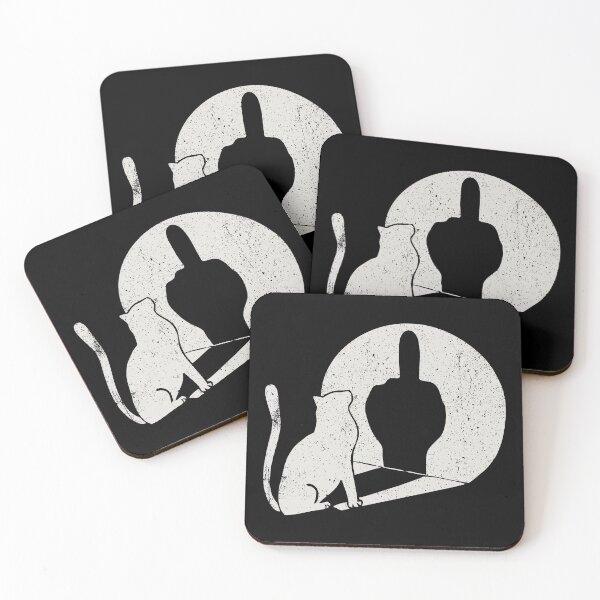 Item preview, Cat Middle Finger - Funny Shadow Light Sarcasm Humor designed and sold by qarinefesia.