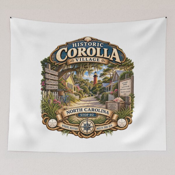 Item preview, Historic Corolla Village North Carolina designed and sold by The Coastal Route.